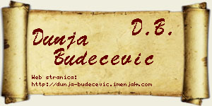 Dunja Budečević vizit kartica
